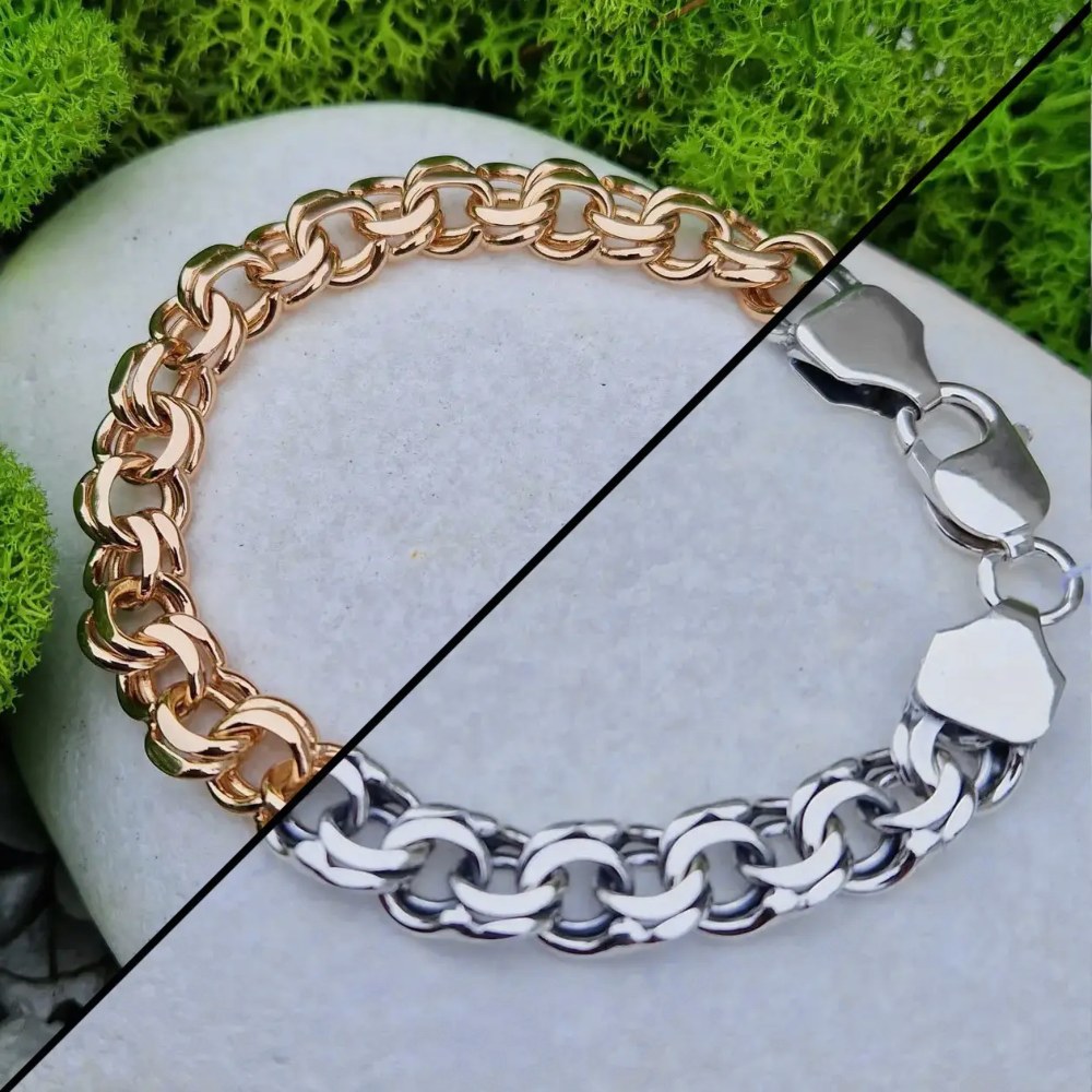 Позолочені срібні браслети – унікальний гідний уваги подарунок на будь-яке свято