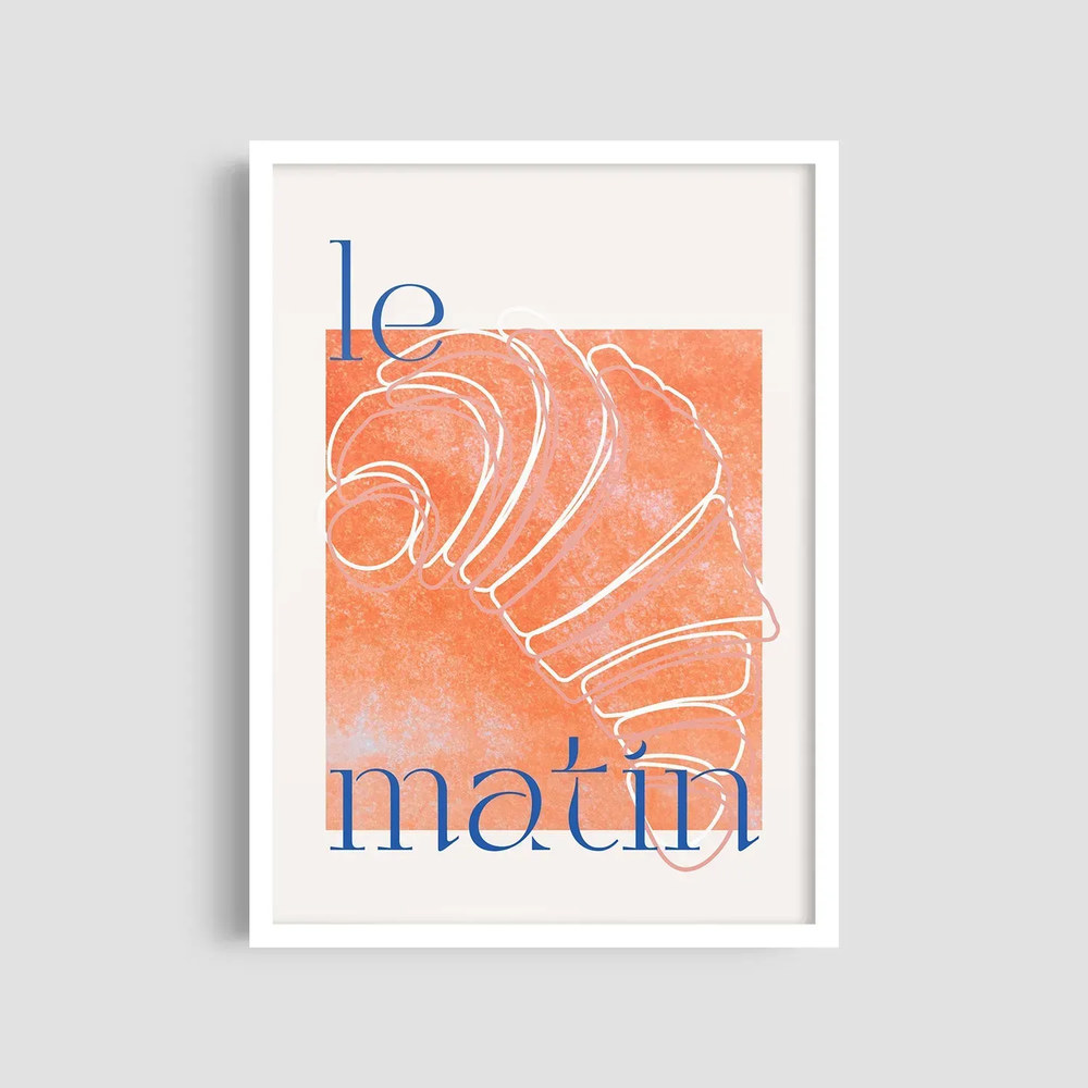 Постер в белой раме Roomy "Morning Croissant"