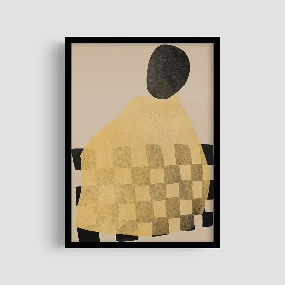 Постер в черной раме Roomy "Gold Flat"